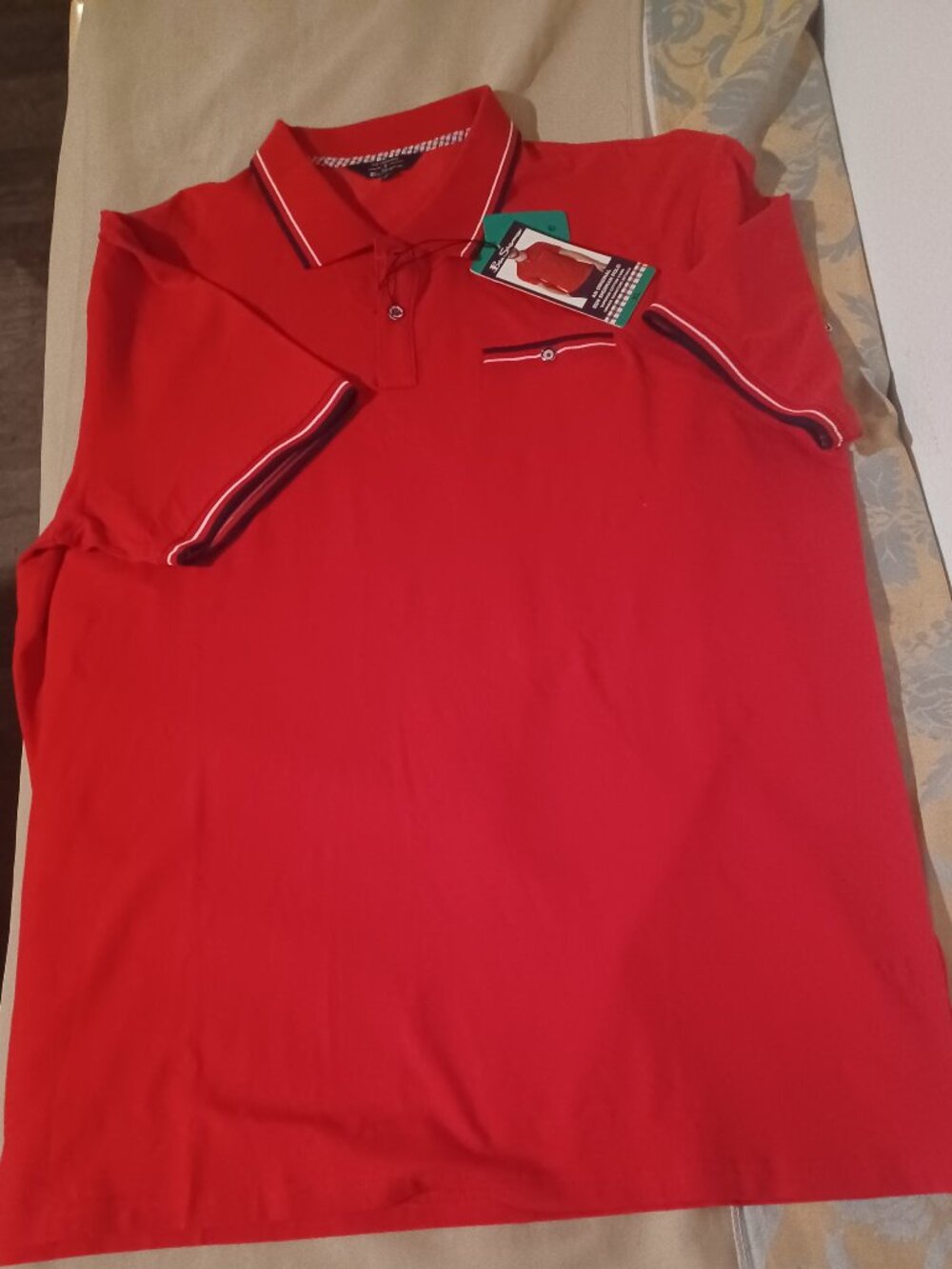 Ben Sherman Red Superior Cotton Yarn Polo Size XL